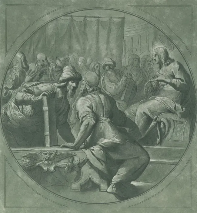 Framed Print : Christ confounding the doctors, 1750-70. Creator: Andrea Scacciati Framed Print : Christ confounding the doctors, 1750-70. Creator: Andrea Scacciati