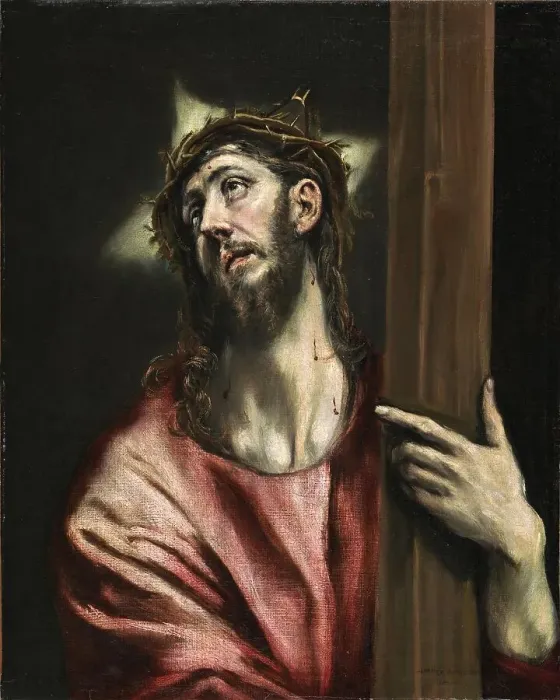 Framed Print : Christ with the Cross, 1587. Creator: El Greco Framed Print : Christ with the Cross, 1587. Creator: El Greco