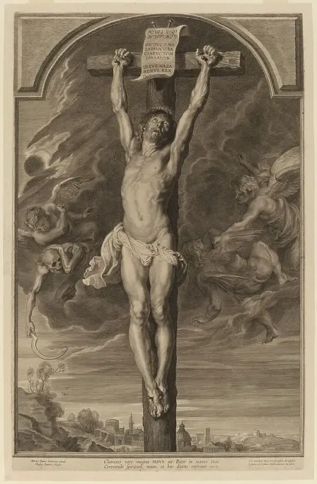 Framed Print : Christ on the Cross, 1631. Creator: Paulus Pontius Framed Print : Christ on the Cross, 1631. Creator: Paulus Pontius