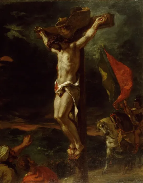 Framed Print : Christ on the Cross, 1846. Creator: Eugene Delacroix Framed Print : Christ on the Cross, 1846. Creator: Eugene Delacroix