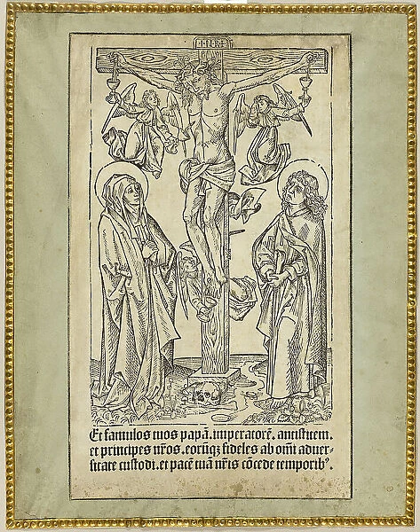 Christ on the Cross with Angels, c. 1490. Creator: Unknown