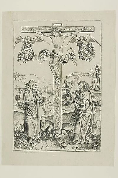 Christ on the Cross With Two Angels, c.1481. Creator: Master AG