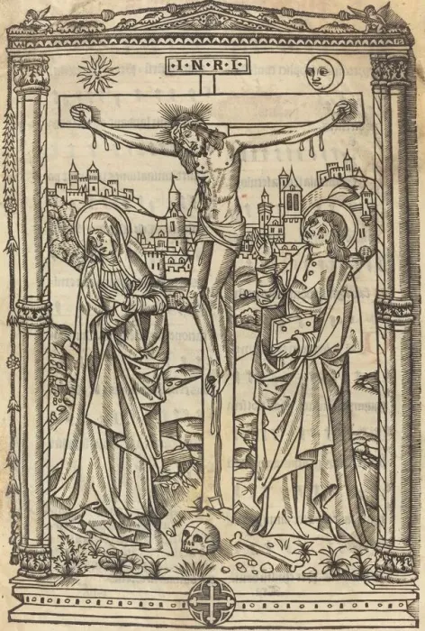 Framed Print : Christ on the Cross, c. 1490. Creator: Unknown Framed Print : Christ on the Cross, c. 1490. Creator: Unknown