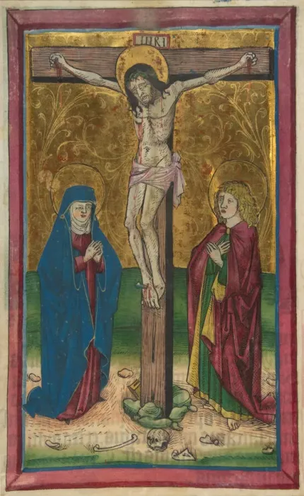 Framed Print : Christ on the Cross, ca. 1485. ca. 1485. Creator: Anon Framed Print : Christ on the Cross, ca. 1485. ca. 1485. Creator: Anon