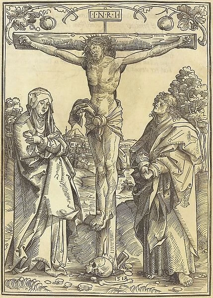 Christ on the Cross with Mary and John, 1514. Creator: Wolf Traut