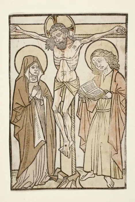 Framed Print : Christ on the Cross Between Mary and Saint John, 1460 / 70. Creator: Unknown Framed Print : Christ on the Cross Between Mary and Saint John, 1460 / 70. Creator: Unknown