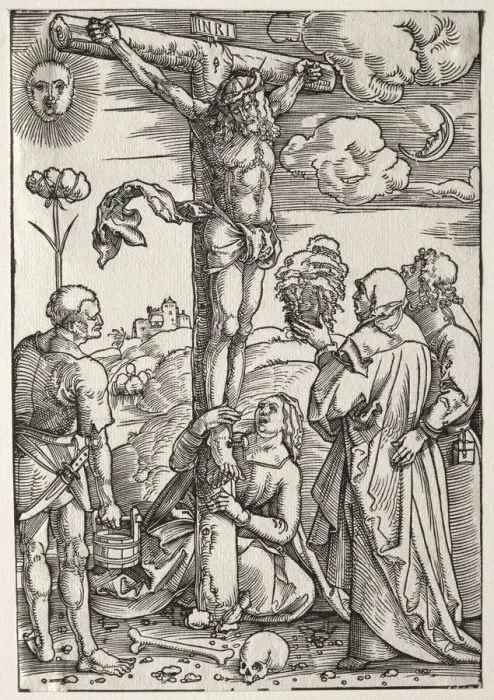 Framed Print : Christ on the Cross with Mary, St. John, Mary Magdalen and St. Stephen, 1505. Creator Framed Print : Christ on the Cross with Mary, St. John, Mary Magdalen and St. Stephen, 1505. Creator