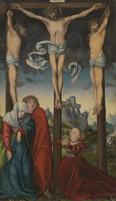 Framed Print : Christ on the Cross between the Two Thieves, ca 1515-1520 Framed Print : Christ on the Cross between the Two Thieves, ca 1515-1520