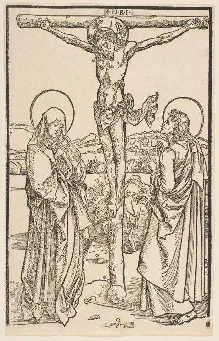 Framed Print : Christ on the Cross with the Virgin and Saint John. n. d. Creator: Unknown Framed Print : Christ on the Cross with the Virgin and Saint John. n. d. Creator: Unknown