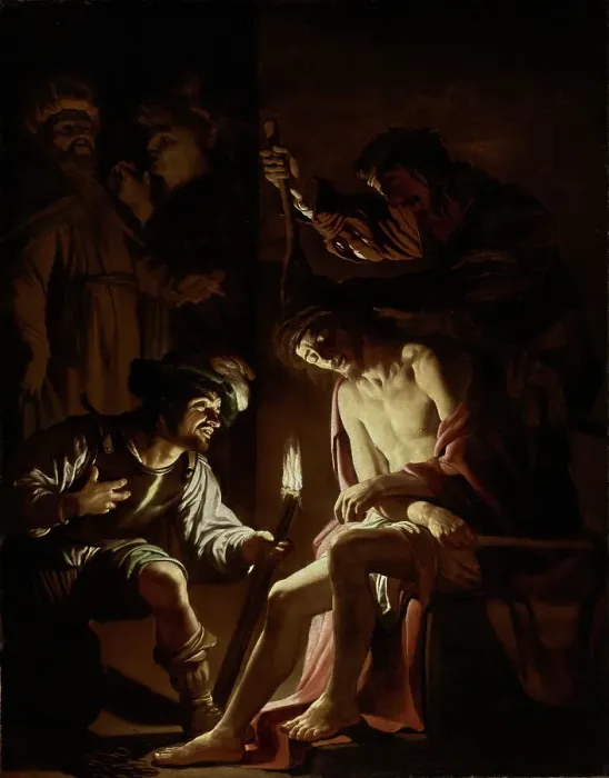 Framed Print : Christ Crowned with Thorns, about 1620. Creator: Gerrit van Honthorst Framed Print : Christ Crowned with Thorns, about 1620. Creator: Gerrit van Honthorst