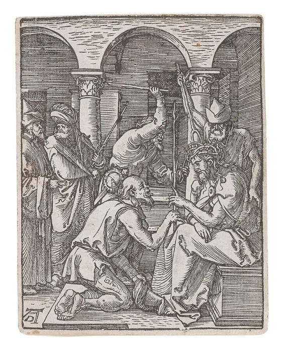 Framed Print : Christ Crowned with Thorns, from the series The Small Passion, ca 1509-1511 Framed Print : Christ Crowned with Thorns, from the series The Small Passion, ca 1509-1511