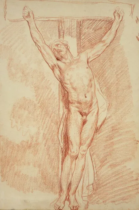 Framed Print : Christ Crucified, c1765. Creator: Jean-Baptiste Greuze Framed Print : Christ Crucified, c1765. Creator: Jean-Baptiste Greuze