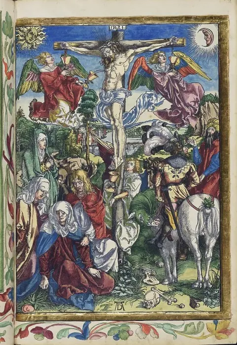Framed Print : Christ the crucified. From the Great Passion (Passio domini nostri Jesu), 1511. Creator: Dürer, Albrecht (1471-1528) Framed Print : Christ the crucified. From the Great Passion (Passio domini nostri Jesu), 1511. Creator: Dürer, Albrecht (1471-1528)