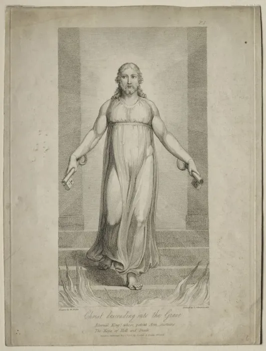 Framed Print : Christ Descending into the Grave. Creator: Luigi Schiavonetti (Italian, 1765-1810) Framed Print : Christ Descending into the Grave. Creator: Luigi Schiavonetti (Italian, 1765-1810)