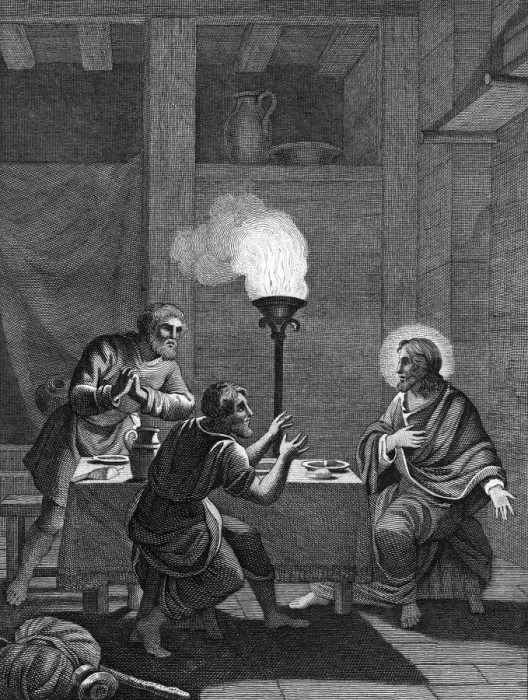 Framed Print : Christ and the two disciples at Emmaus, 1814