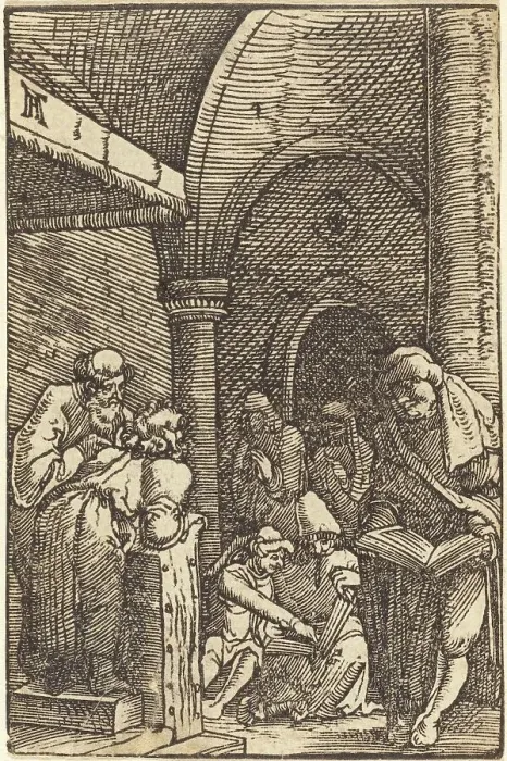 Framed Print : Christ Disputing with the Doctors, c. 1513. Creator: Albrecht Altdorfer Framed Print : Christ Disputing with the Doctors, c. 1513. Creator: Albrecht Altdorfer
