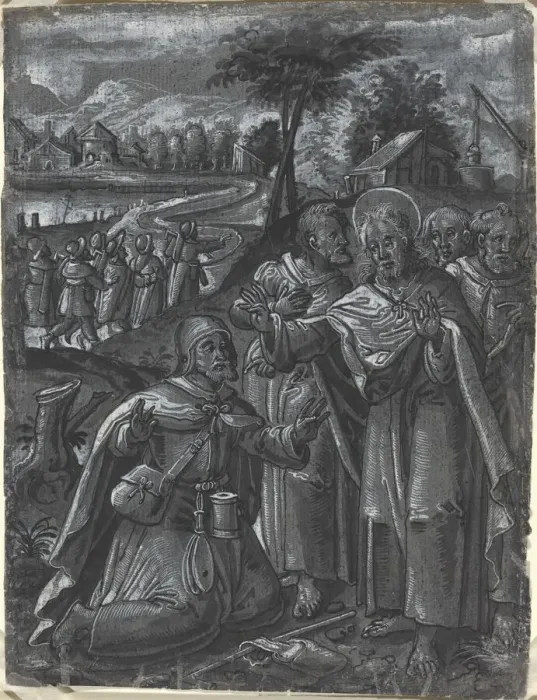 Framed Print : Christ Disputing with the Doctors [recto], c. 1600. Creator: Unknown