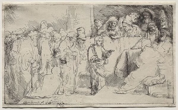 Christ Disputing with the Doctors: A Sketch, 1652. Creator: Rembrandt van Rijn (Dutch, 1606-1669)