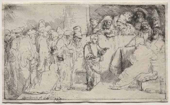 Framed Print : Christ Disputing with the Doctors: A Sketch, 1652. Creator: Rembrandt van Rijn (Dutch, 1606-1669) Framed Print : Christ Disputing with the Doctors: A Sketch, 1652. Creator: Rembrandt van Rijn (Dutch, 1606-1669)