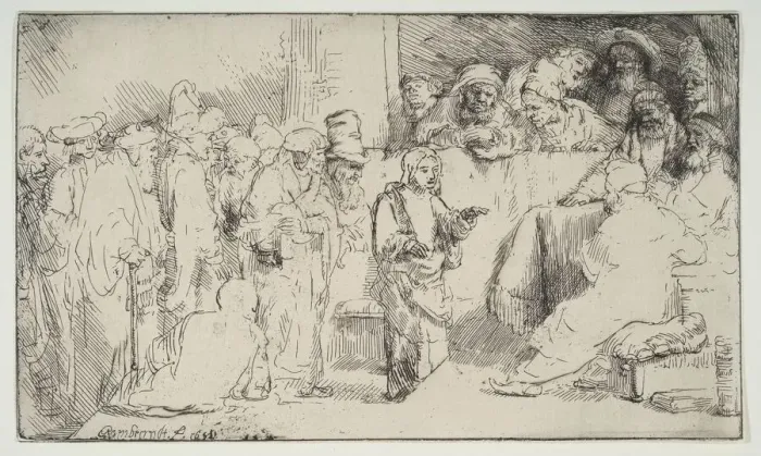 Framed Print : Christ Disputing with the Doctors; a sketch, 1652. Creator: Rembrandt Harmensz van Rijn Framed Print : Christ Disputing with the Doctors; a sketch, 1652. Creator: Rembrandt Harmensz van Rijn