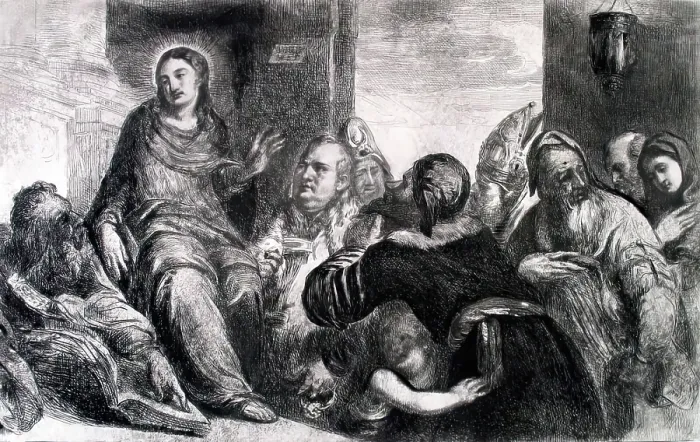 Framed Print : Christ Disputing with the Doctors in the Temple, 1826. Creator: Andrew Geddes Framed Print : Christ Disputing with the Doctors in the Temple, 1826. Creator: Andrew Geddes