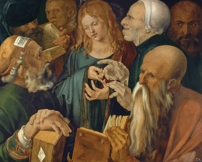 Framed Print : Christ among the Doctors, 1506. Artist: Durer, Albrecht (1471-1528) Framed Print : Christ among the Doctors, 1506. Artist: Durer, Albrecht (1471-1528)