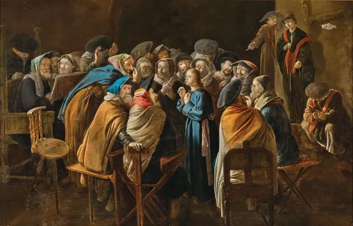 Framed Print : Christ among the Doctors, 1651. Creator: Wittig; Bartholomäus (1613 / 14-1684)