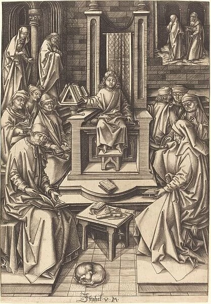 Christ Among the Doctors, c. 1490  /  1500. Creator: Israhel van Meckenem