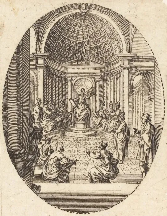 Framed Print : Christ among the Doctors, c. 1631. Creator: Jacques Callot Framed Print : Christ among the Doctors, c. 1631. Creator: Jacques Callot