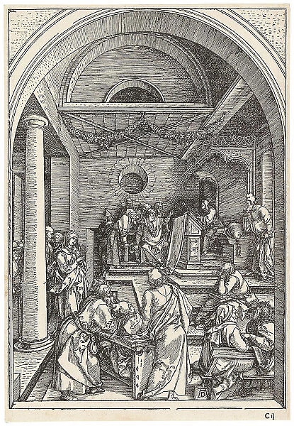 Christ among the Doctors, from The Life of the Virgin, ca 1503. Creator: Dürer, Albrecht (1471-1528)