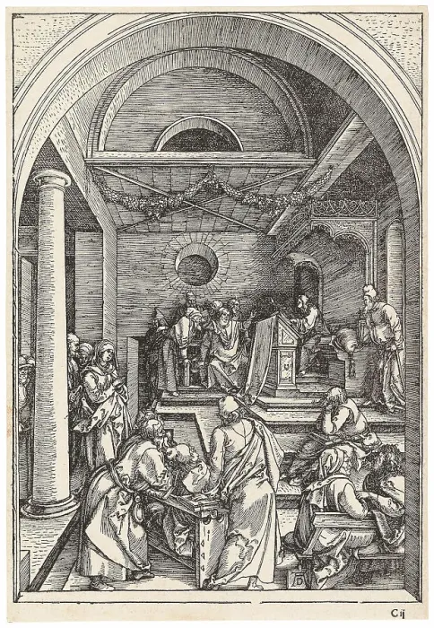 Framed Print : Christ among the Doctors, from The Life of the Virgin, ca 1503. Creator: Dürer, Albrecht (1471-1528) Framed Print : Christ among the Doctors, from The Life of the Virgin, ca 1503. Creator: Dürer, Albrecht (1471-1528)