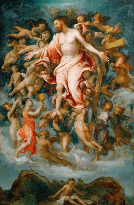 Framed Print : Christ donating his blood Framed Print : Christ donating his blood