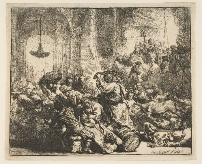 Framed Print : Christ Driving the Money-Changers from the Temple, 1635 Framed Print : Christ Driving the Money-Changers from the Temple, 1635