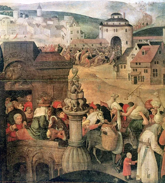 Framed Print : Christ Driving the Traders from the Temple (detail), c1584-1638. Artist: Pieter Brueghel the Younger Framed Print : Christ Driving the Traders from the Temple (detail), c1584-1638. Artist: Pieter Brueghel the Younger