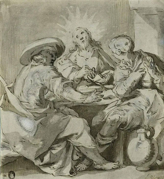 Framed Print : Christ in Emmaus. Creator: Unknown Framed Print : Christ in Emmaus. Creator: Unknown