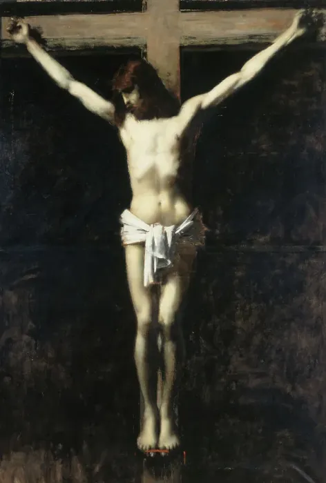 Framed Print : Christ en croix, between 1889 and 1892. Creator: Jean Jacques Henner Framed Print : Christ en croix, between 1889 and 1892. Creator: Jean Jacques Henner