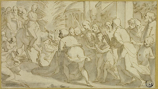 Christ Entering Jerusalem, 1595 / 99. Creator: Andrea Boscoli