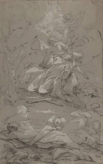 Framed Print : Christ in the Garden of Gethsemane, 1712-62. Creator: Paul Troger