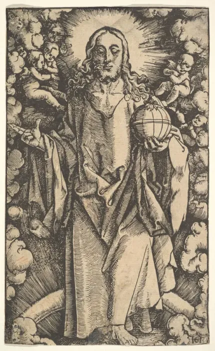 Framed Print : Christ with a Globe, 15th-16th Century. Creator: Hans Baldung Framed Print : Christ with a Globe, 15th-16th Century. Creator: Hans Baldung