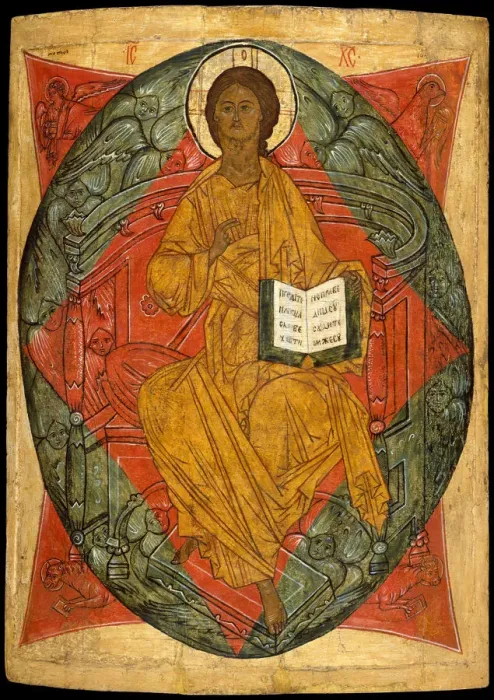 Framed Print : Christ in Glory. Creator: Russian (Novgorod?) Painter (late 15th century) Framed Print : Christ in Glory. Creator: Russian (Novgorod?) Painter (late 15th century)