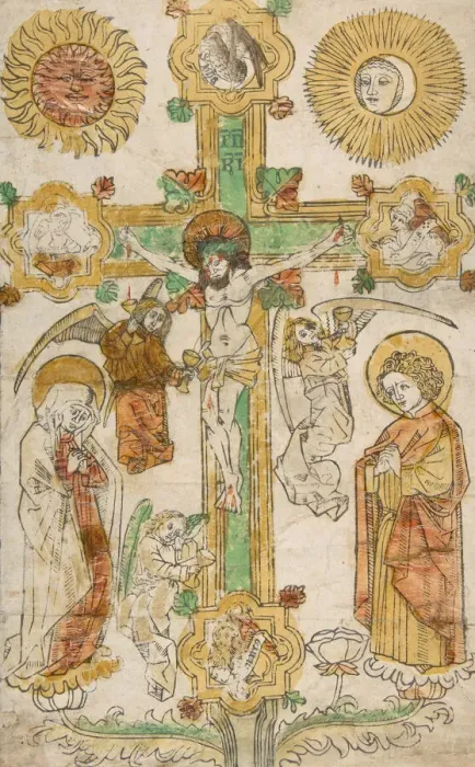 Framed Print : Christ on a Goldsmiths Cross, 15th century. 15th century. Creator: Anon