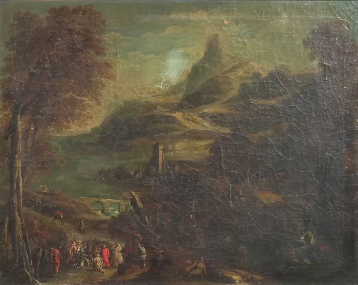 Framed Print : Christ healing a blind man, 1749-1848. Creator: Van de Laeter Framed Print : Christ healing a blind man, 1749-1848. Creator: Van de Laeter