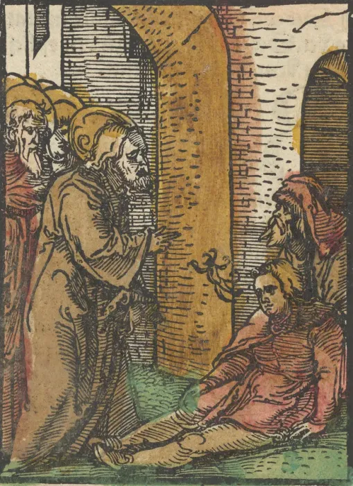Framed Print : Christ Healing the Possessed, from Das Plenarium, 1517. Creator Framed Print : Christ Healing the Possessed, from Das Plenarium, 1517. Creator