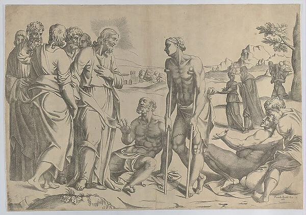 Christ healing the sick, 1566. Creator: Anon