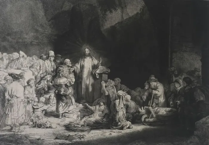 Framed Print : Christ healing the sick ('The hundred guilder print'), 1775. Creator: William Baillie Framed Print : Christ healing the sick ('The hundred guilder print'), 1775. Creator: William Baillie