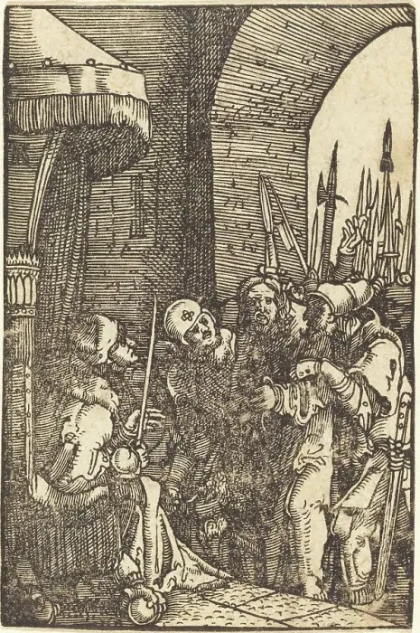 Framed Print : Christ before Herod, c. 1513. Creator: Albrecht Altdorfer Framed Print : Christ before Herod, c. 1513. Creator: Albrecht Altdorfer