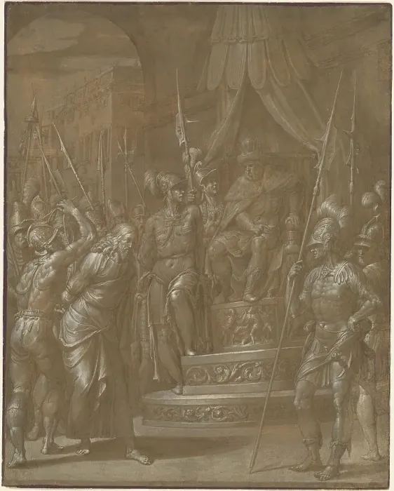 Framed Print : Christ before Herod, c. 1591. Creator: Jacopo Ligozzi Framed Print : Christ before Herod, c. 1591. Creator: Jacopo Ligozzi