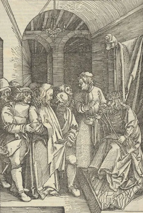 Framed Print : Christ before Herod in a Hall, from Speculum passionis domini nostri Ihesu Christi, 1507 Framed Print : Christ before Herod in a Hall, from Speculum passionis domini nostri Ihesu Christi, 1507