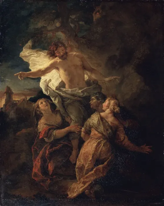 Framed Print : Christ and the Holy Women, early 1680s. Artist: Charles de la Fosse Framed Print : Christ and the Holy Women, early 1680s. Artist: Charles de la Fosse