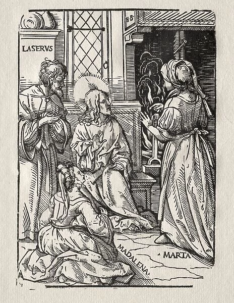Christ in the House of Lazarus, 1510. Creator: Hans Burgkmair (German, 1473-1531)